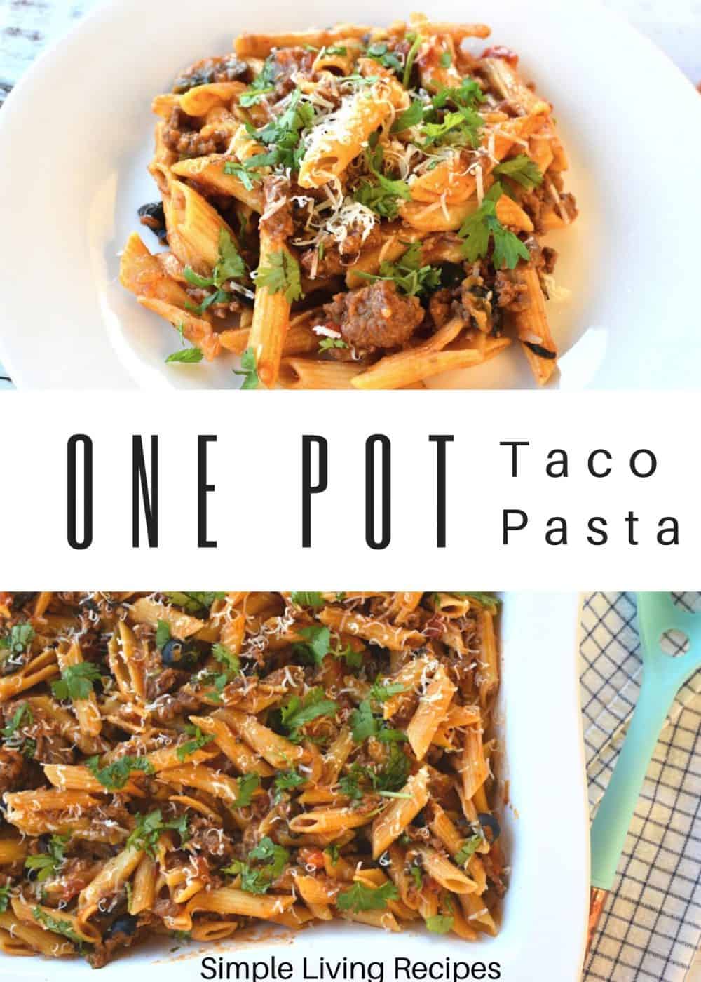 One pot taco pasta pin