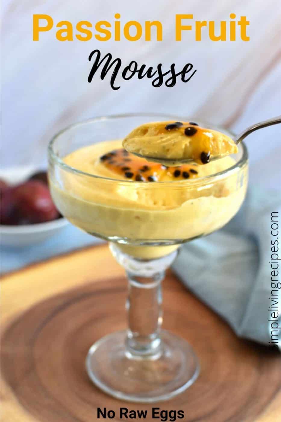 Passion Fruit mousse Pin for Pinterest