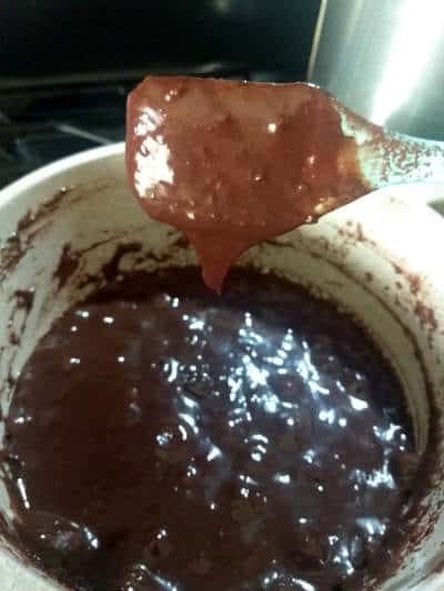 Fudge consistency while cooking