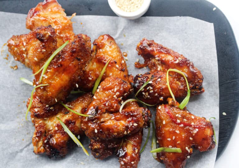 Air Fryer breaded chicken wings (with flour and baking powder)